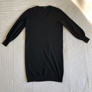 Black Long Sleeve Cotton Dress